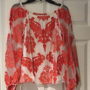 Alexis top with velvet details.